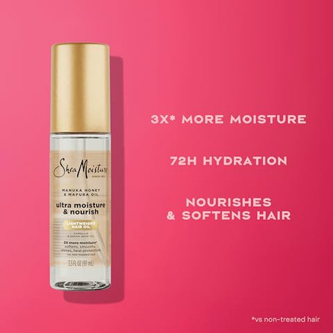 Shea Moisture Ultra Nourishing Manuka Honey & Mafura Oil Manuka Honey & Mafura Oil Instantly Hydrates And Smooths Hair 3.3 Fl Oz