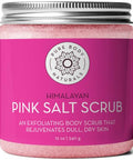 Pure Body Naturals Himalayan Salt Scrub, 12 Ounces Natural Face, Body, Hand, Foot And Skin Exfoliator Facial Exfoliating Pink Salt With Sweet Almond Oil, Jojoba Oil, Vitamin E, And Aloe Vera