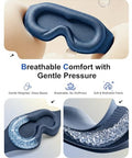 Focbeo Weighted Eye Mask For Sleeping - 100% Blackout Sleep Mask For Women & Men 3D Contoured Eye Mask For Lash Extensions Zero Eye Pressure Memory Foam Adjustable Strap For Airplane Travel & Meditation