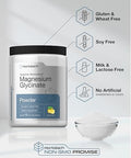 Horbaach Magnesium Glycinate Powder 1 lb Lemon Flavored Superior Absorption NonGMO and Gluten Free