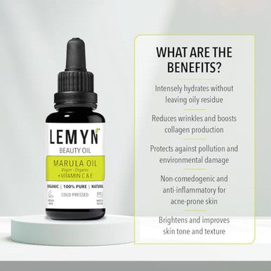 Virgin Marula Face Oil Supercharged With Vitamin C & E Freshly Made Intense Hydration & Radiance Boost Antiaging Skin Care And Face Moisturizer Organic Ã¢â‚¬â€œ Vegan Ã¢â‚¬â€œ Cruelty