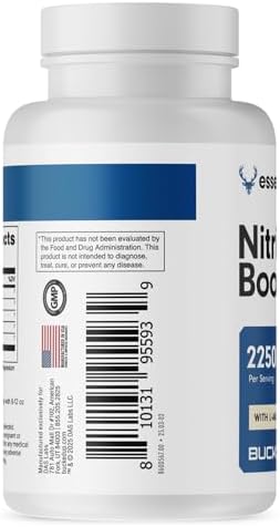 Bucked Up Nitric Oxide Booster â€“ 2250 Mg Lâ€‘Arginine & Lâ€‘Citrulline Supports Pump & Endurance 90 Capsules (30 Servings)