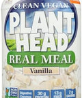 Genceutic Naturals Plant Head Real Meal Organic Plant Based Protein Powder Vanilla Vegan Low Net Carbs Non Dairy Gluten Lactose No Sugar Added 2.3 Pound