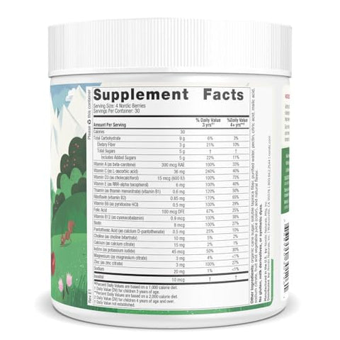 Nordic Naturals Nordic Berries Cherry Berry - 120 Gummy Berries - Great-Tasting Multivitamin For Ages 2 - Growth Development Optimal Wellness - Non-Gmo Vegetarian 30 Servings