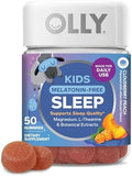 Olly Kids Melatonin Sleep Gummy Supplement Supports Sleep Quality Magnesium LTheanine Lemon Balm Cloudberry Peach Flavored 25 Day Supply 50 Count