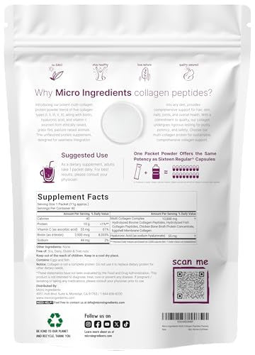 Micro Ingredients Multi Collagen Peptides Powder Packs 40 Stick