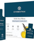 CYMBIOTIKA Irish Sea Moss Supplement Organic Wildcrafted Sea Moss with Aloe Vera Fulvic Minerals Postbiotics Gut Immune Skin Support Liquid Travel Packet 26 Servings (Single Pack)