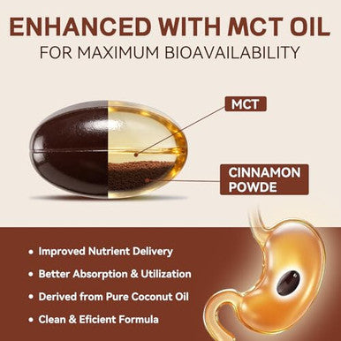Allbiz Ceylon Cinnamon Softgels 360 Count With Mct Oil Sourced From Sri Lanka Low Coumarin Formula Easy-To-Absorb Cinnamon Extract Non-Gmo & Gluten Free Capsules For Daily Wellness