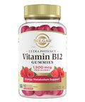 Solgar Methyl B12 Gummies For Adults 1500Mcg Ultra Potency Vitamin For Energy & Metabolism Support Raspberry Flavor Vegan & Gluten-Free Gummy For Women & Men 2 Month Supply 60 Servings 2G Sugar