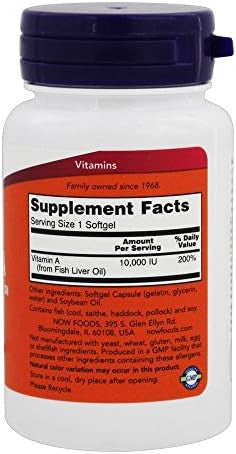 Vitamin A 25000 Iu 100 Sgels By Now Foods (Pack Of 2)
