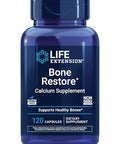 Life Extension Bone Restore Calcium Supplement Vitamin D3 Magnesium Boron zinc Manganese Silicon Helps Maintain Healthy Bone Density GlutenFree NonGMO 120 Capsules