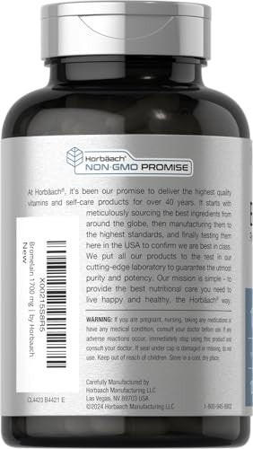 Horbaach Bromelain 120 Capsules 1700 Mg