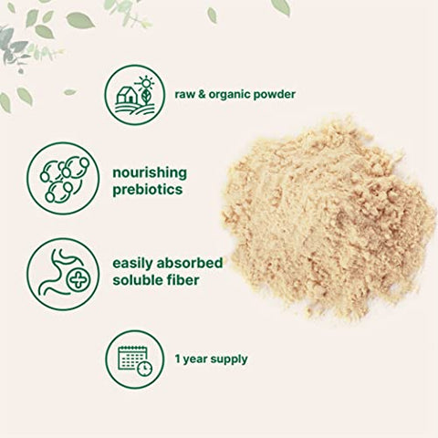 Micro Ingredients Organic Acacia Senegal Fiber Powder 2 Lb Instant Soluble Fiber Plant-Based Prebiotic For Gut & Digestive Health Non-Gmo Gluten-Free Vegan