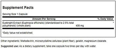 Swanson Eyebright Extract 400 Milligrams 60 Capsules