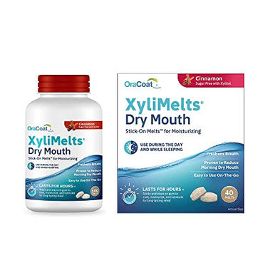 Oracoat Xylimelts Bundle Cinnamon 100 Count And Cinnamon 40 Count Dry Mouth Relief Products