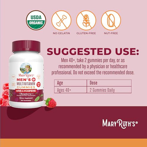 Maryruth'S Maryruth Organics Multivitamin For Men 40 Sugar Free Vegan Mens Vitamins Immune Support Daily Men'S Multivitamin Gummy Vitamins For Men 60 Count