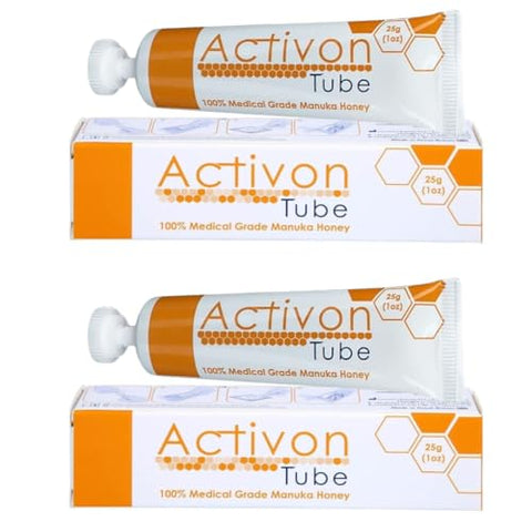 2 PACK - Medical Grade 100% Manuka Honey Gel Tube Natural Healing of Wounds 25g/1oz (UPDATED PACKAGING)
