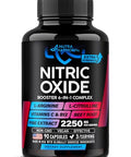 Nutraharmony Nitric Oxide Supplement For Men & Women 2250 Mg - Nitric Oxide Booster - Pine Bark L-Arginine L-Citrulline Beet Root Vitamin C & B12 - Muscles Energy & Circulation - Made In Usa 90 Capsules