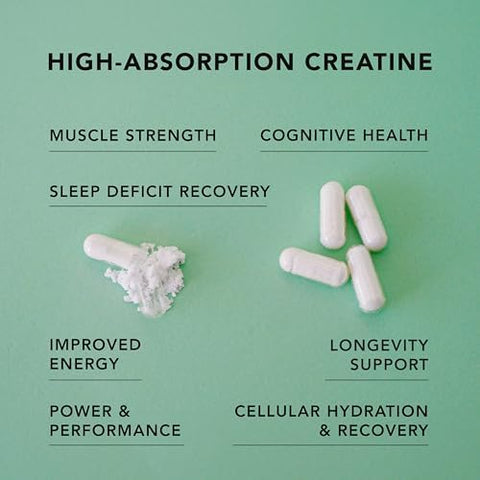Amandean Creatine Hcl Pills. American Made Concret. 120 Capsules. 7X Concentrated Vs Monohydrate Powder. No Bloat. Muscle Energy Cognitive Recovery Support For Men & Women. Gluten Nongmo.