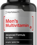 Horbaach Mens Multivitamin 60 Caplets Advanced Formula with Vitamin C D Magnesium Minerals and More NonGMO and Gluten Free Supplement