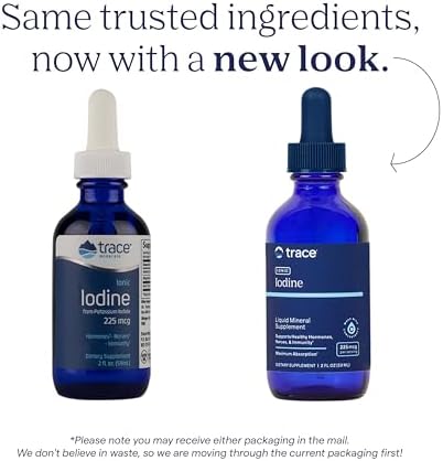 Trace Minerals Ionic Iodine 225 mcg Gel Supplement to Support Immune System and Thyroid Health Iodine Drops with Magnesium Supports Healthy Nervous System 2 fl oz (295 Servings)