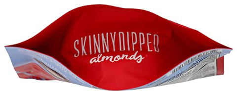 SkinnyDipped Dark Chocolate Peppermint Almonds, Healthy Snack, Plant Protein, Gluten Free, 3.5 oz Resealable Bag, Pack of 1