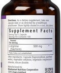 Bluebonnet Nutrition Larginine 500Mg Form Amino Acid Nitric Oxide Precursor Soy Gluten Nongmo Kosher Vegan 100 Vegetable Capsules 100 Servings White