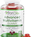 Barislim Advanced Bariatric Multivitamin Gummies - Specially Formulated Bariatric Vitamins For Patients After Weight Loss Surgery - Supports Energy & Immune Health Cherry (90 Vegan Gummies)