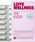 Love Wellness 600mg Boric Acid Vaginal Suppositories For internal use Fragrance free paraben free Individually wrapped for freshness Capsule shaped design Women s wellness