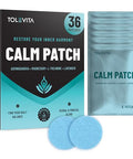 Tolevita Calm Patches Blue Relaxation And Stress Relief With Gaba Ashwagandha Ltheanine Passion Flower Magnesium Herbal Mood And Calm Support 36 Pcs