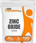 Bulksupplements.Com Zinc Oxide Powder - Zinc 40Mg, Zinc Oxide Supplement, Zinc Powder For Immune Support - Gluten Free, 50Mg Per Serving, 100G (3.5 Oz) (Pack Of 1)
