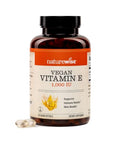 NatureWise Vitamin E 1000 IU Softgels (450mg dLAlpha) Vegan GlutenFree SoyFree NonGMO Antioxidant Dietary Supplement for Skin Heart Eye and Immune Health Support 60Day Supply 120 Count