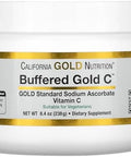 California Gold Nutrition Buffered Vitamin C Powder Nonacidic Gold C Usp Grade Sodium Ascorbate Suitable For Vegans And Vegetarians 8.40 Oz (238 G)