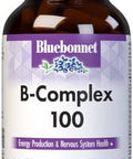 Bluebonnet Nutrition B Complex Complete Full Spectrum Vitamin B6 B12 Biotin Folate Vegan Vegetarian Gluten Soy & Milk Kosher 100 Count