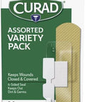 Curad Assorted Adhesive Bandages 4-Sided Seal Variety Pack Perfect for First Aid Kit 30 Count Pack of 6