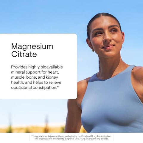 Thorne - Magnesium Citrate - Supports Healthy Muscle & Urinary Tract Function Heart Health Bone Health & Occasional Constipation Relief - Citrus Berry Powder - Third-Party Certified 60 Servings