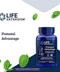Life Extension Prenatal Advantage Supplement ÃƒÂ¢Ã¢â€šÂ¬Ã¢â‚¬Å“ Comprehensive Prenatal Vitamin For Pregnant Women - Complete Multivitamin For Healthy Brain With Dha - Non-Gmo, Gluten--120 Softgels