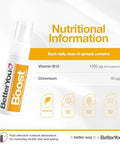 Betteryou Boost Vitamin B12 Oral Spray Natural Liquid Supplement Vitamin Spray For Daily B12 Intake Green Tea And Chromium 0.85 Oz