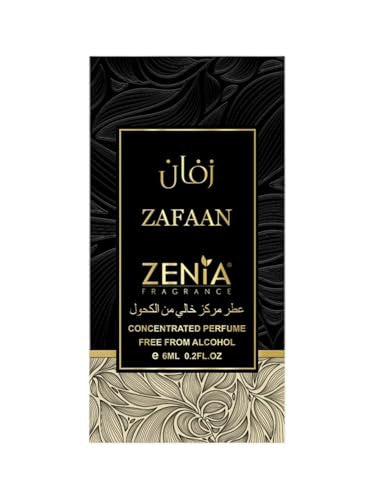 Zenia Zafaan Perfume Oil Roll-On 6Ml / 0.2Oz Long Lasting Alcohol-Free Fruity Floral Fragrance Oil With Peach Pineapple Blossom Rose & Musk