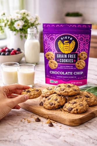 Siete Grain Free Cookies Mexican Vanilla Chocolate Chip ÃƒÂ¢Ã¢â€šÂ¬Ã¢â‚¬Å“ Gluten Free Vegan Cookies ÃƒÂ¢Ã¢â€šÂ¬Ã¢â‚¬Å“ Almond Flour Cookies with Coconut Oil ÃƒÂ¢Ã¢â€šÂ¬Ã¢â‚¬Å“ Dairy Free, Paleo Friendly Snack ÃƒÂ¢Ã¢â€šÂ¬Ã¢â‚¬Å“ 16 oz