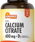 Sundance Calcium Citrate With Vitamin D3 400 Mg 120 Caplets Petite Vegetarian Nongmo & Gluten Supplement