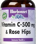 Bluebonnet Vitamin C 500 Mg Plus Rosehips Vegetable Capsules 180 Count