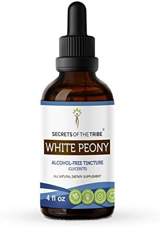 Secrets of the Tribe White Peony Alcohol-Free Liquid Extract, White Peony (Paeonia Lactiflora) Tincture Supplement (4 FL OZ)