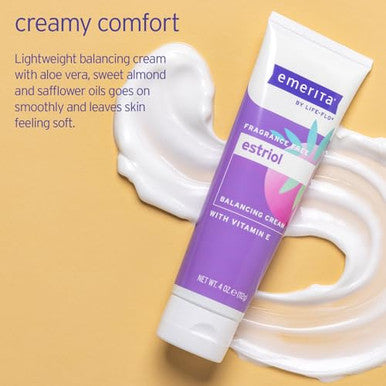 Emerita By Lifeflo Estriol Cream With Vitamin E Balancing Cream For Women With Usp Estriol Soothing Aloe Vera And Sweet Almond Oil Fragrance Made Without Parabens 60Day 4Oz