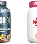 Dymatize Iso100 Hydrolyzed Protein Powder 100% Whey Isolate 25G Of Protein 5.5G Bcaas & Iso100 Hydrolyzed Protein Powder 100% Whey Isolate Dunkin' Glazed Donut Flavor