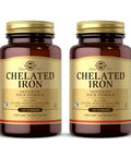 Solgar Chelated Iron - 100 Tablets Pack Of 2 - Gentle On Your Stomach - Non-Gmo Vegan Gluten Free Dairy Free Kosher 200 Total Servings