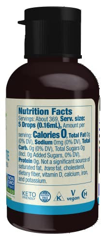 Now Foods Better Stevia Liquid Glycerite Zerocalorie Liquid Sweetener Low Glycemic Impact Nongmo 2Ounce