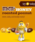 M&M'S Honey Roasted Peanut Milk Chocolate Candy Full Size Salty and Sweet Nutty On the Go Snack, 1.74 oz Pack