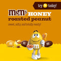 M&M'S Honey Roasted Peanut Milk Chocolate Candy Full Size Salty and Sweet Nutty On the Go Snack, 1.74 oz Pack