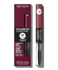 Revlon Liquid Lipstick With Clear Lip Gloss Colorstay Overtime Lipcolor Dual Ended With Vitamin E 270 Relentless Raisin 0.07 Fl Oz
